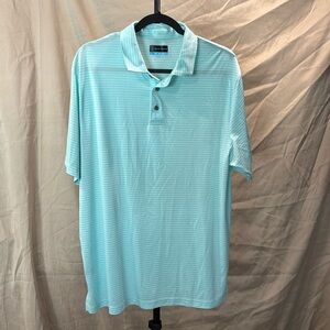 PGA tour golf polo in a light blue/green size L